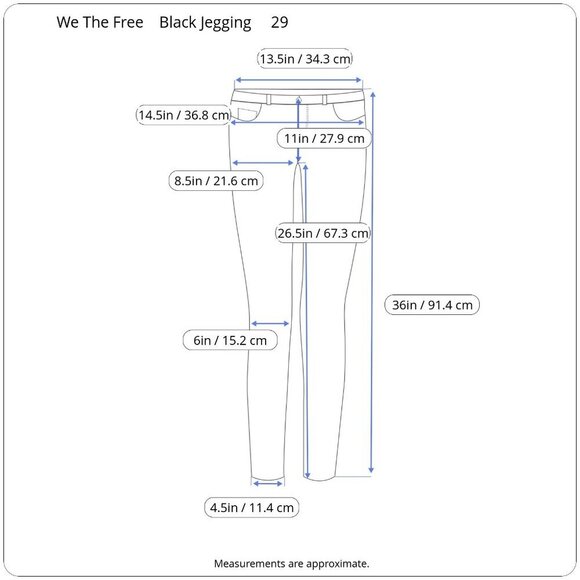 We The Free Black High Rise Jeggings Stretch Raw Hem Free People Jeans 29 - Picture 15 of 16